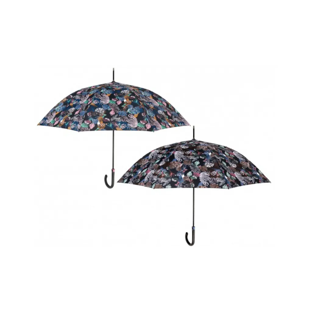 PERLETTI Automatický deštník TECHNOLOGY Foliage/ šedá, 21716