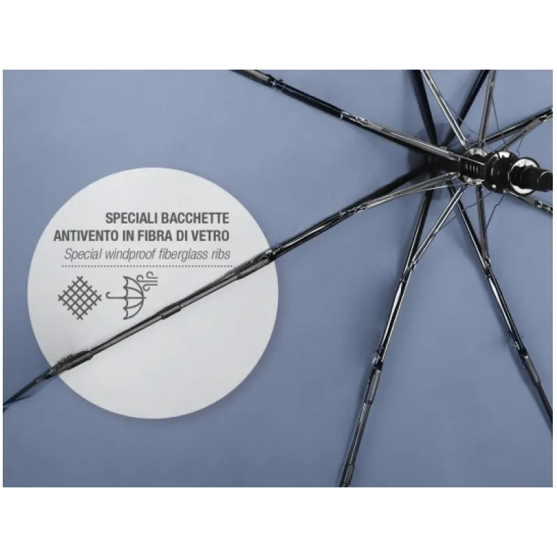 PERLETTI® Dámský skladací automatický dáždnik  TECHNOLOGY Foliage/ sivá, 21717