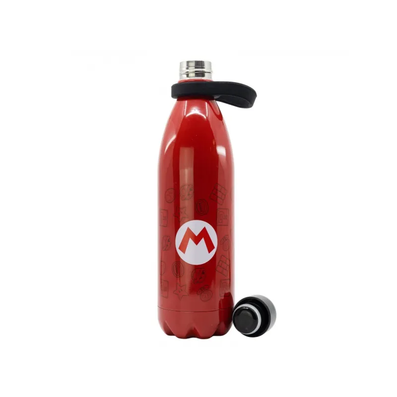 Luxusná XL nerezová fľaša / termoska SUPER MARIO 1000ml, 03591