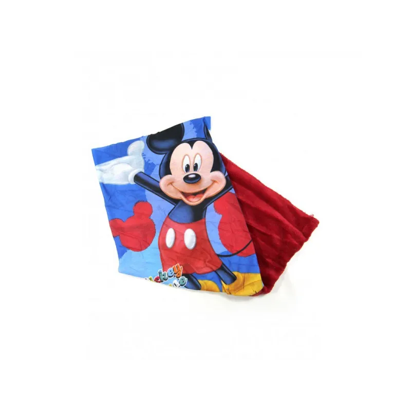 Multifunkčná šatka s flísom / nákrčník MICKEY MOUSE, červený flís