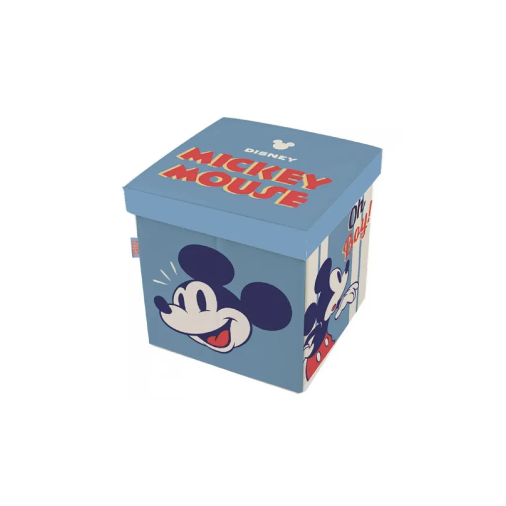 Úložný box s vrchnákom / taburetka 2v1 MICKEY MOUSE – box na hračky pre deti