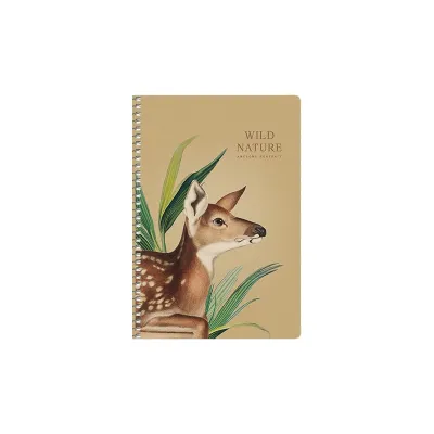 Spirálový blok B6 "Wild nature", 80 listů, čtverečkovaný, mix motivů, 107020035 Spirálový blok B6 "Wild nature", 80 listů, čtverečkovaný, mix motivů, 107020035