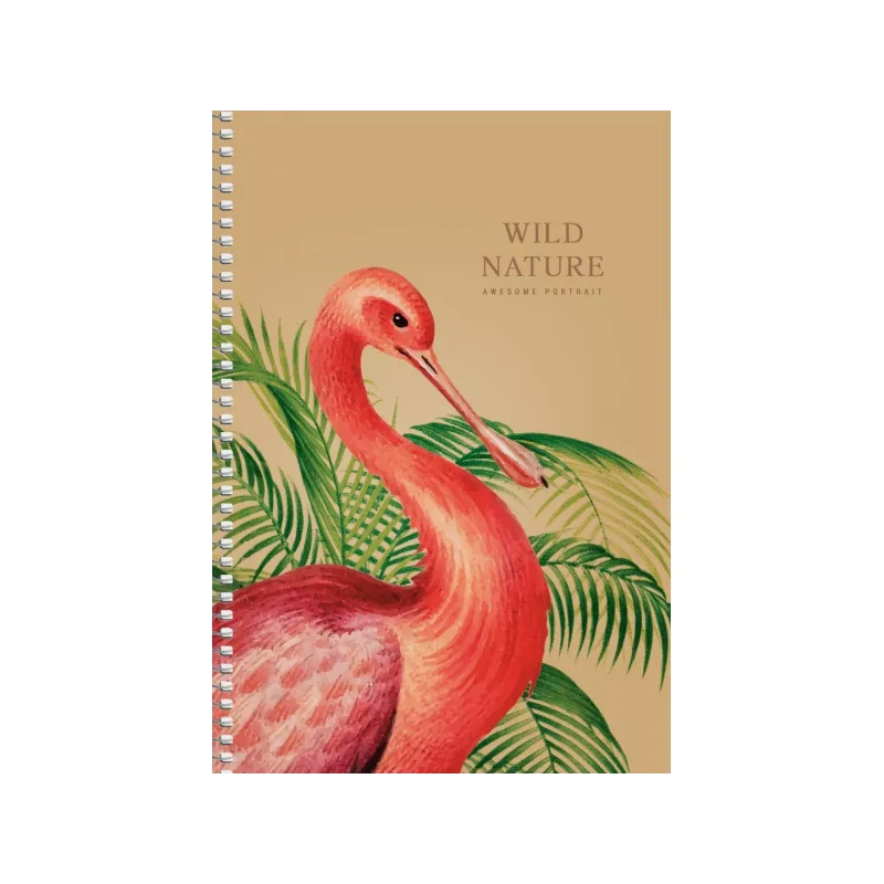 Spirálový blok B6 "Wild nature", 80 listů, čtverečkovaný, mix motivů, 107020035 Spirálový blok B6 "Wild nature", 80 listů, čtverečkovaný, mix motivů, 107020035