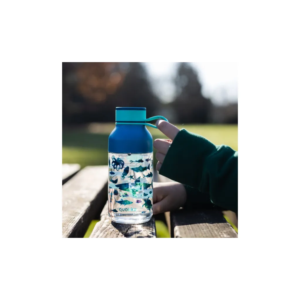 Quokka Kids, Plastová láhev s poutkem Sea Animals, 430ml, 40154
