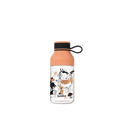 Quokka Kids Ice, Plastová fľaša s pútkom In The Woods, 430ml, 40156 Quokka Kids Ice, Plastová fľaša s pútkom In The Woods, 430ml, 40156