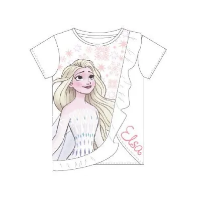 Dívčí bavlené triko DISNEY FROZEN, bílé