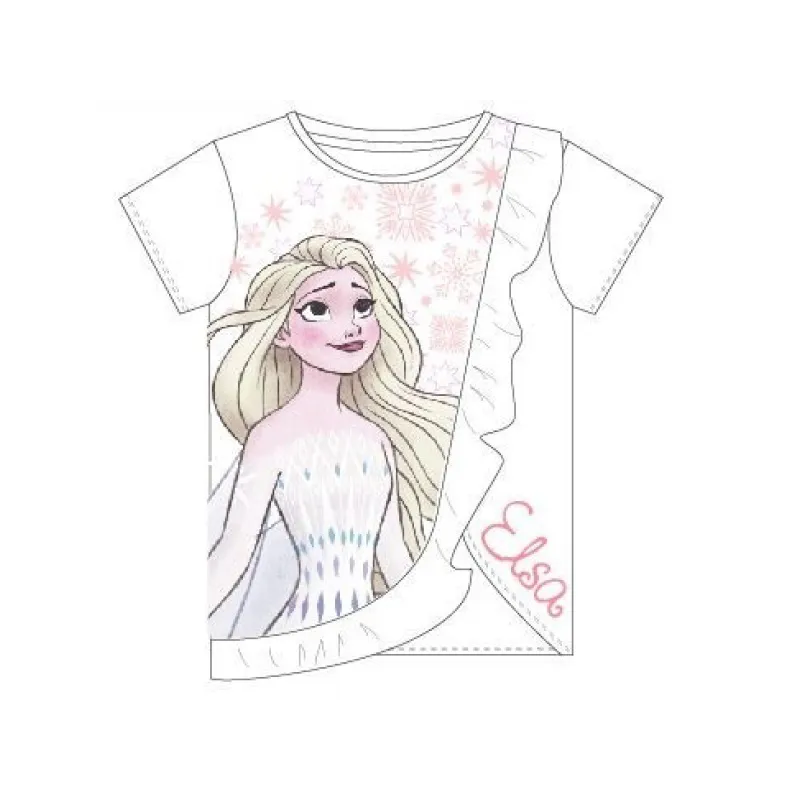 Dívčí bavlené triko DISNEY FROZEN, bílé Dívčí bavlené triko DISNEY FROZEN, bílé
