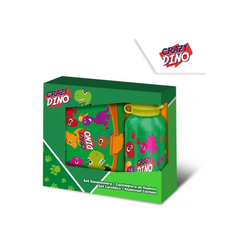 Súprava na desiatu / box + fľaša CRAZY DINO, KL10834 Súprava na desiatu / box + fľaša CRAZY DINO, KL10834