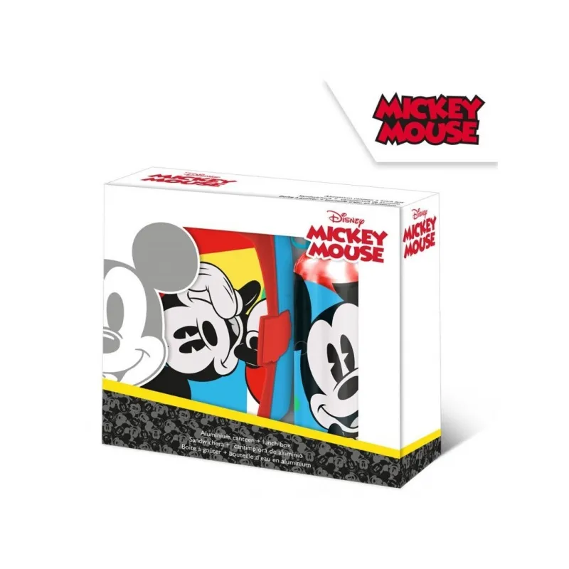 Súprava na desiatu / box + fľaša MICKEY MOUSE, MI50001