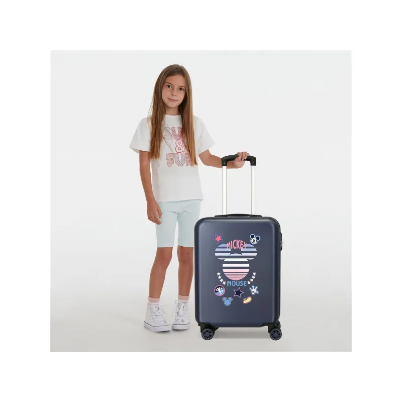 Luxusný detský ABS cestovný kufor MICKEY MOUSE Denim, 55x38x20cm, 34L, 3221722