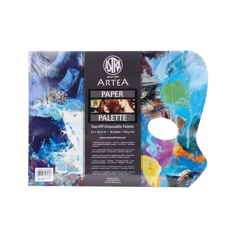ARTEA Papierová paleta na miešanie farieb, 23x30,5cm, 36ks, 325122003 ARTEA Papierová paleta na miešanie farieb, 23x30,5cm, 36ks, 325122003