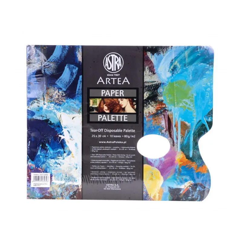 ARTEA Papierová paleta na miešanie farieb, 25x30cm, 10ks,  325122002