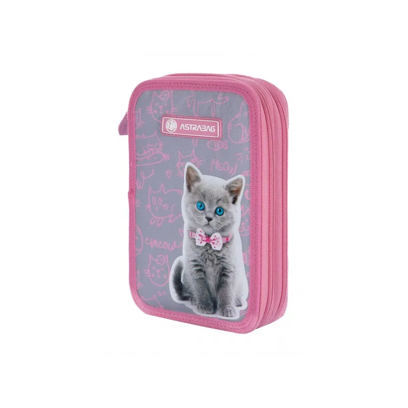 ASTRABAG, Dvojposchodový peračník bez náplne PINK KITTY, AC2, 503022050