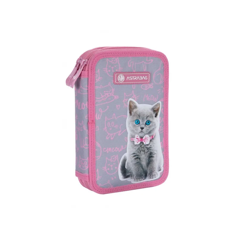 ASTRABAG, Dvojposchodový peračník bez náplne PINK KITTY, AC2, 503022050