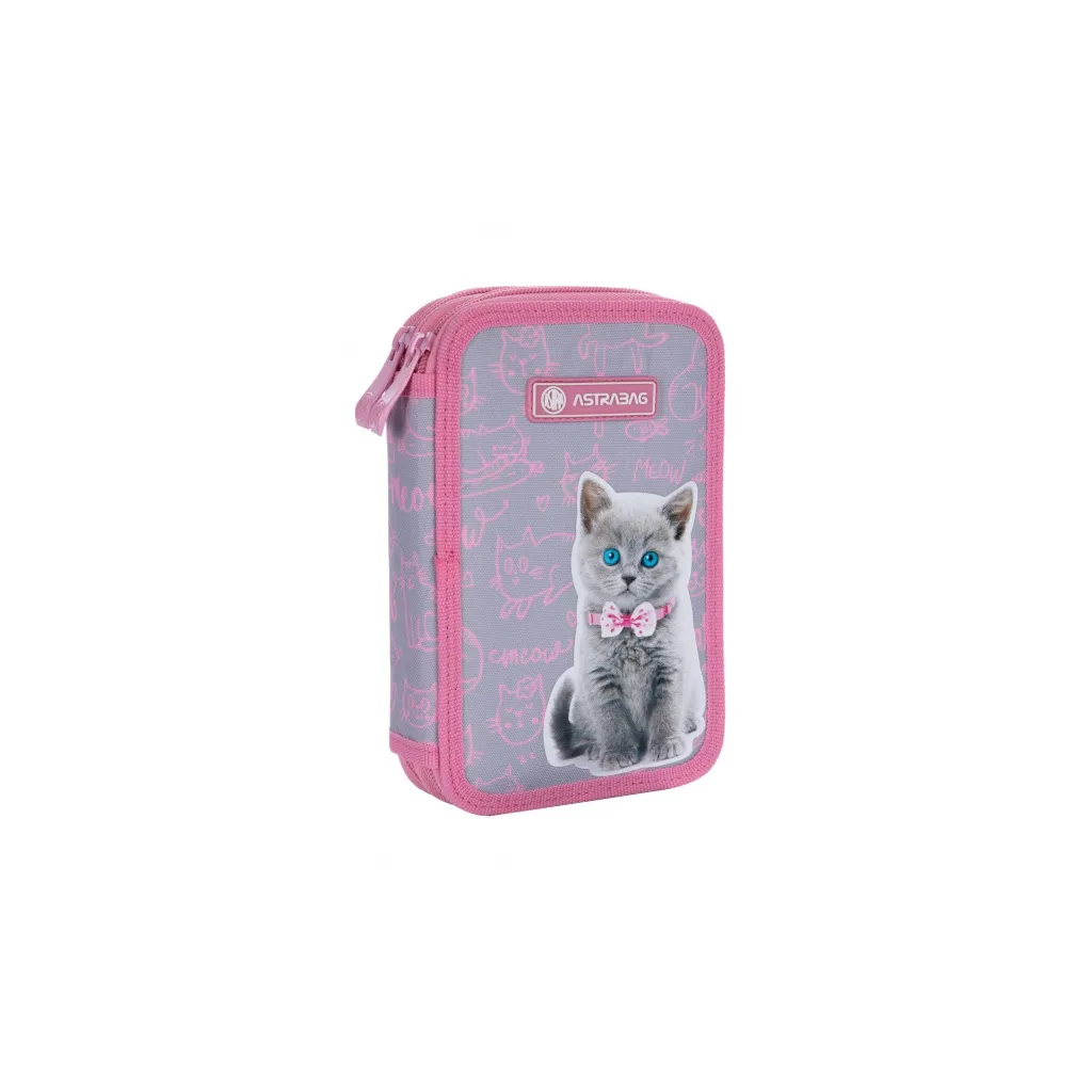 Dvojposchodový peračník AstraBAG PINK KITTY ✓ Praktický a roztomilý