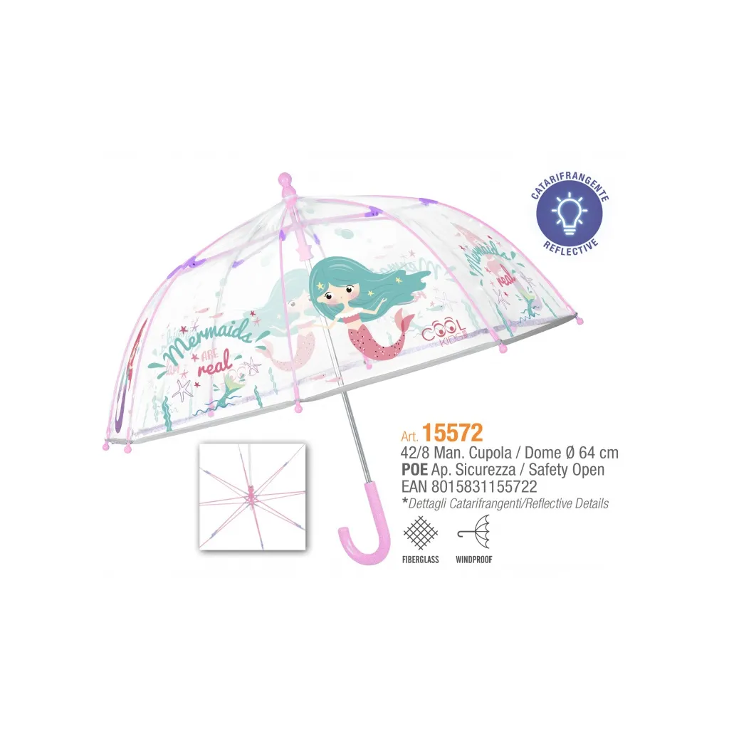 Dětský reflexní deštník COOL KIDS Sirenetta, 15572