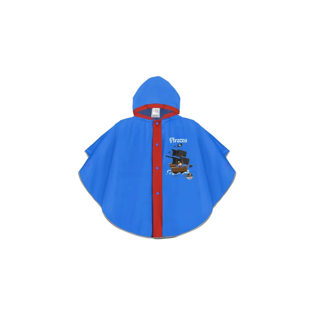 PERLETTI Reflexní pláštěnka / pončo COOL KIDS Piráti, 3/6 let, 15603
