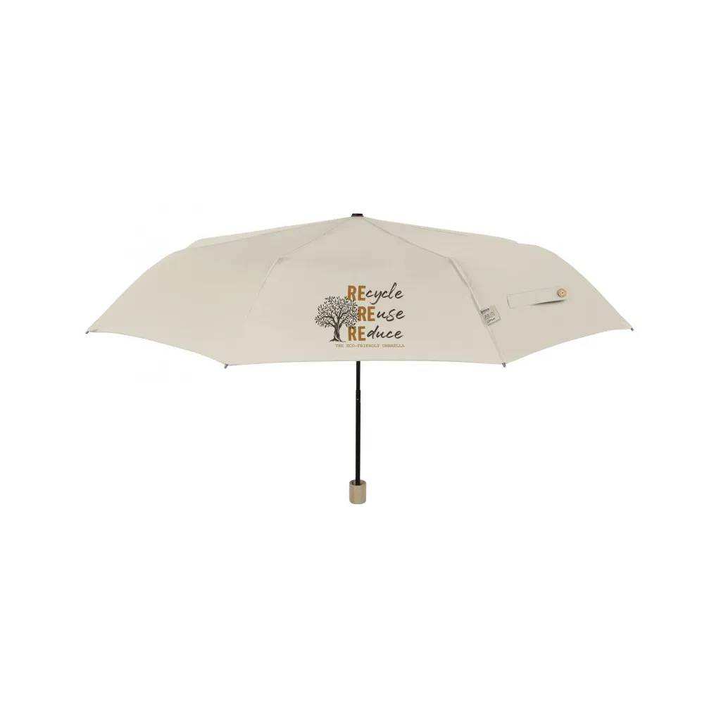 PERLETTI GREEN Dámsky skladací dáždnik Beige, 19117