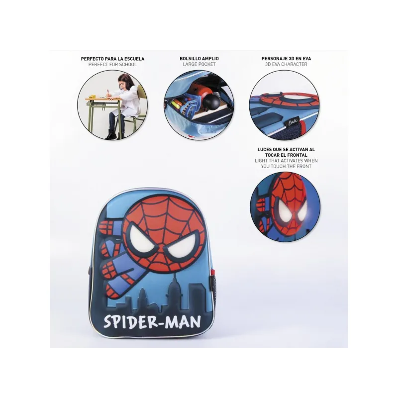 Detský svetielkujúci 3D batoh SPIDERMAN, 2100003801 Detský svetielkujúci 3D batoh SPIDERMAN, 2100003801