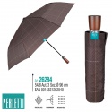 PERLETTI TIME Pánský automatický deštník Scottish / hnědý světlý, 26284