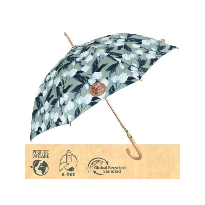 PERLETTI GREEN Dámsky automatický dáždnik TULIPANI, 19122