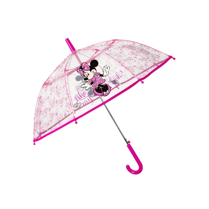 PERLETTI Detský automatický dáždnik MINNIE MOUSE Transparent, 50135