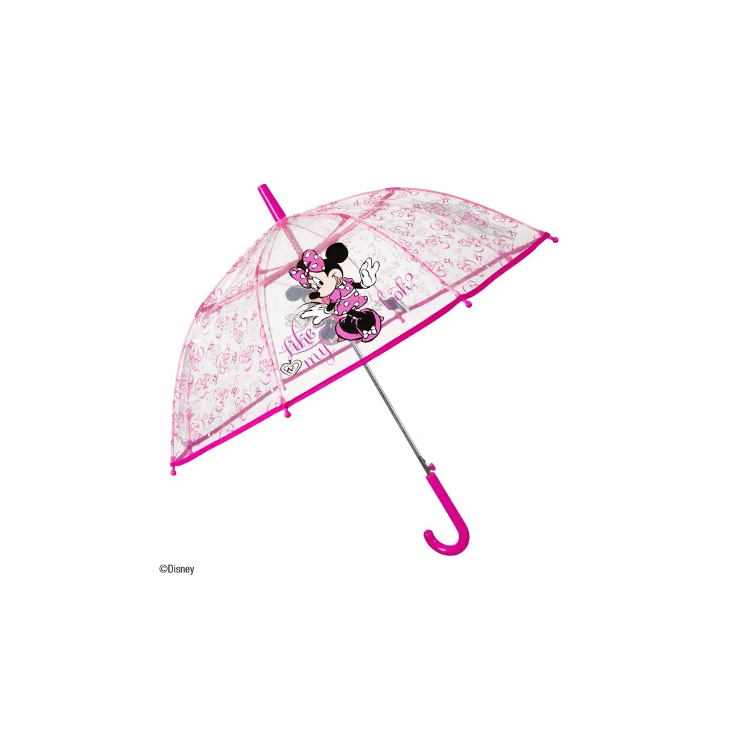 PERLETTI Dětský automatický deštník MINNIE MOUSE Transparent, 50135