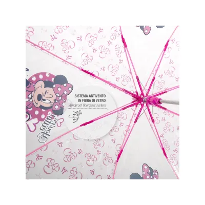 PERLETTI Detský automatický dáždnik MINNIE MOUSE Transparent, 50135 PERLETTI Detský automatický dáždnik MINNIE MOUSE Transparent, 50135