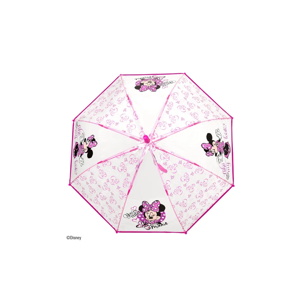 PERLETTI Detský automatický dáždnik MINNIE MOUSE Transparent, 50135