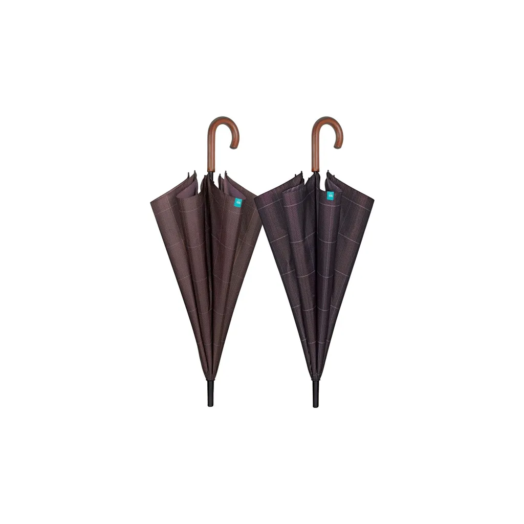 PERLETTI TIME Pánský automatický deštník Scottish / hnědý tmavý, 26283