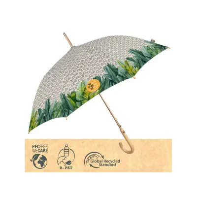 PERLETTI GREEN Dámský automatický deštník BANANO, 19129 PERLETTI GREEN Dámský automatický deštník BANANO, 19129