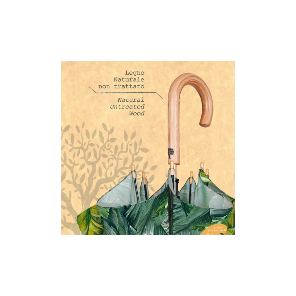 PERLETTI GREEN Dámsky automatický dáždnik BANANO, 19129