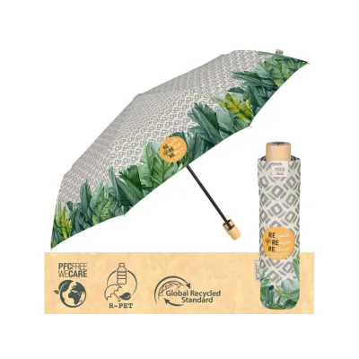 PERLETTI GREEN Dámský skládací deštník BANANO, 19130 PERLETTI GREEN Dámský skládací deštník BANANO, 19130