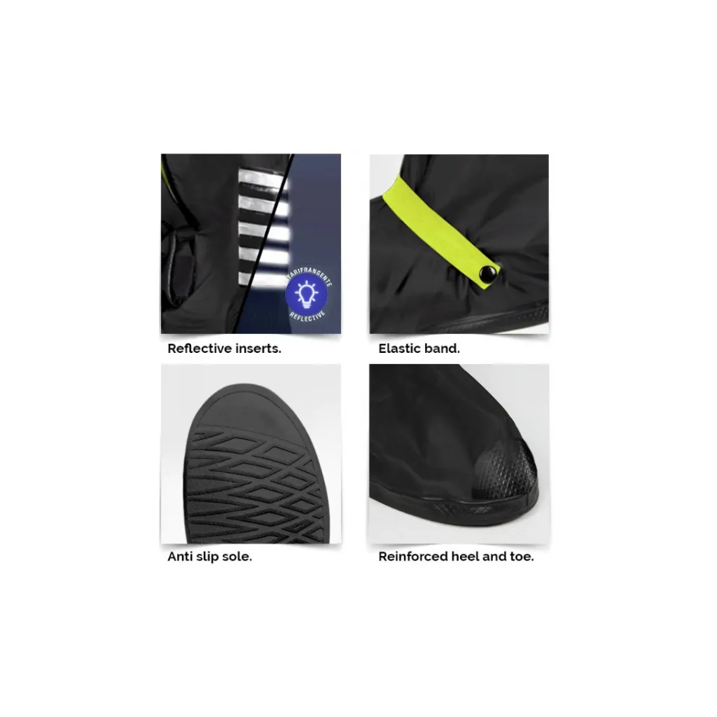 PERLETTI Kvalitní nepromokavé návleky na obuv, velikost M 40/42, Nero/Militare, 95019