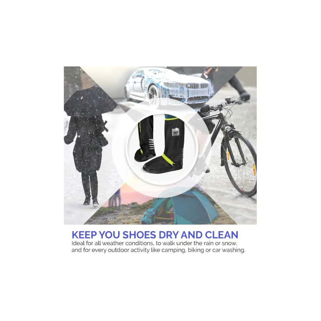 PERLETTI Kvalitní nepromokavé návleky na obuv, velikost M 40/42, Nero/Militare, 95019