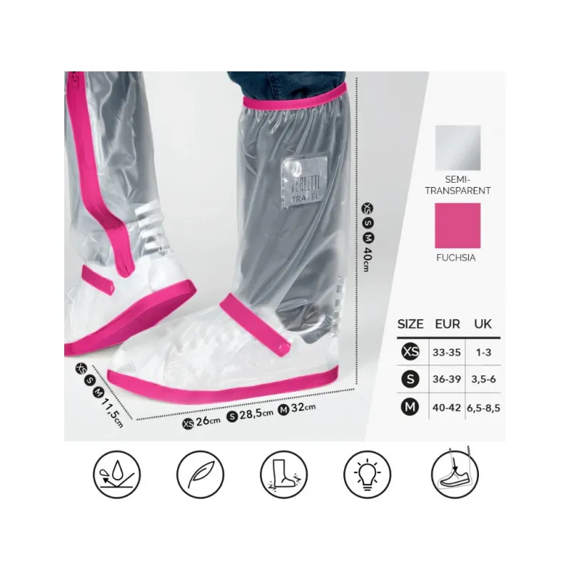 Kvalitné nepremokavé návleky na obuv Perletti Travel Transparent, veľkosť XS 33/35, 95024 Kvalitné nepremokavé návleky na obuv Perletti Travel Transparent, veľkosť XS 33/35, 95024