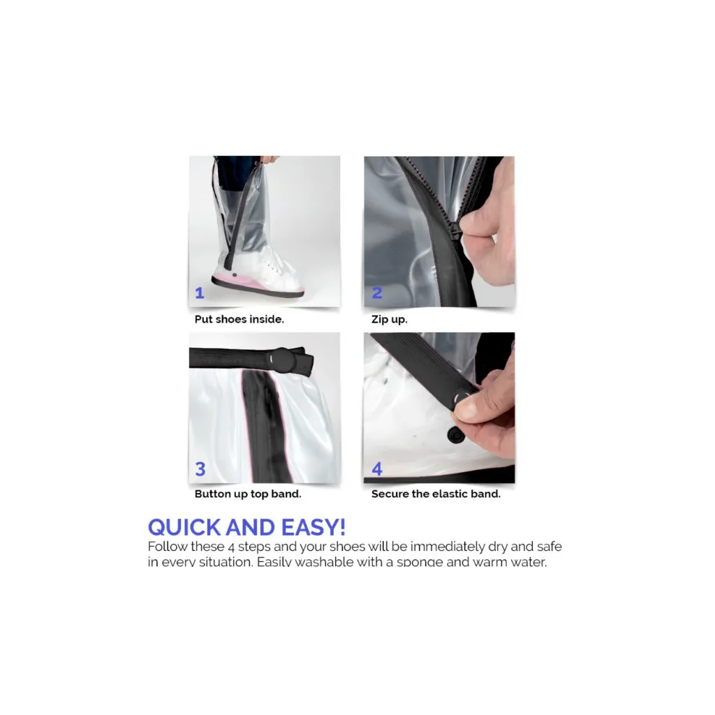 PERLETTI Kvalitní nepromokavé návleky na obuv, velikost M 40/42, Fuchsia, 95026