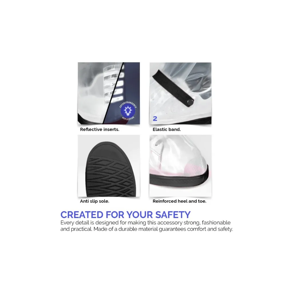 PERLETTI Kvalitní nepromokavé návleky na obuv, velikost M 40/42, Fuchsia, 95026