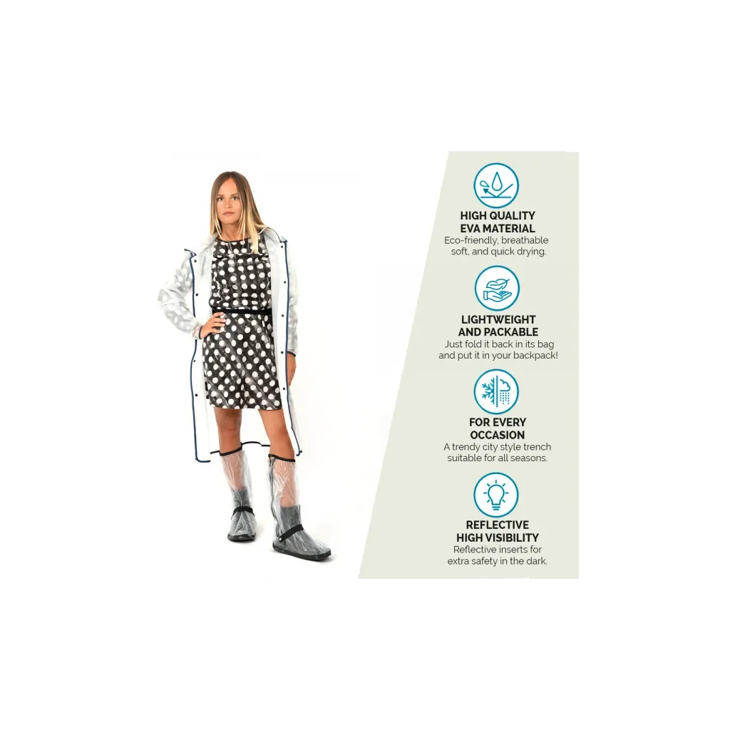 Kvalitní dámská pláštěnka Transparente Blue, vel. S S, 14213