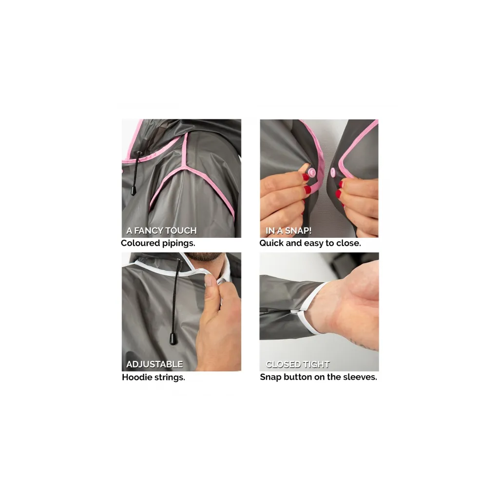 Kvalitní pánská pláštěnka Nero/Grey, vel.M, 14224