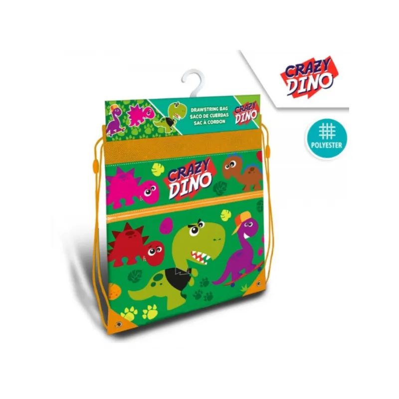 Vrecúško na prezuvky 40/30cm CRAZY DINO, KL10995 Vrecúško na prezuvky 40/30cm CRAZY DINO, KL10995