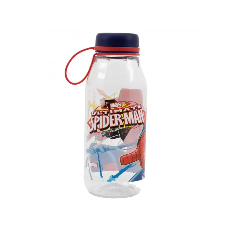 Plastová fľaša so silikónovým pútkom SPIDERMAN, 460ml, 15539
