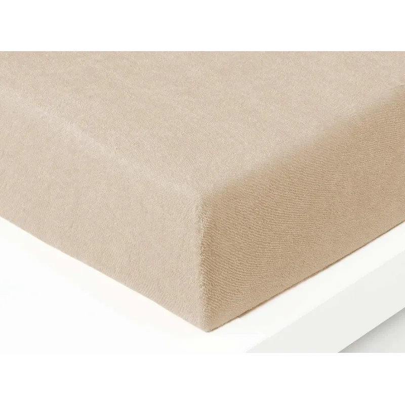 CARBOTEX Posteľné prestieradlo / plachta, Froté Béžová, 180/200cm,MMT31 CARBOTEX Posteľné prestieradlo / plachta, Froté Béžová, 180/200cm,MMT31