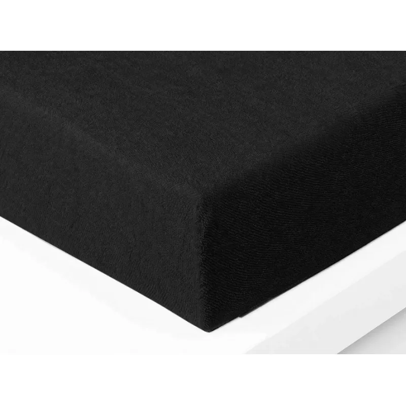 CARBOTEX Posteľné prestieradlo / plachta, Froté Čierna, 180/200cm,MMT34 CARBOTEX Posteľné prestieradlo / plachta, Froté Čierna, 180/200cm,MMT34
