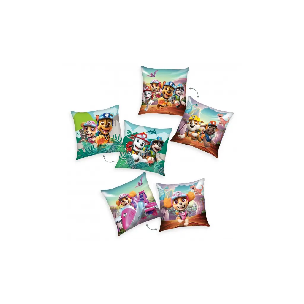 Obojstranný dekoračný vankúšik 40/40cm PAW PATROL Dino Rescue