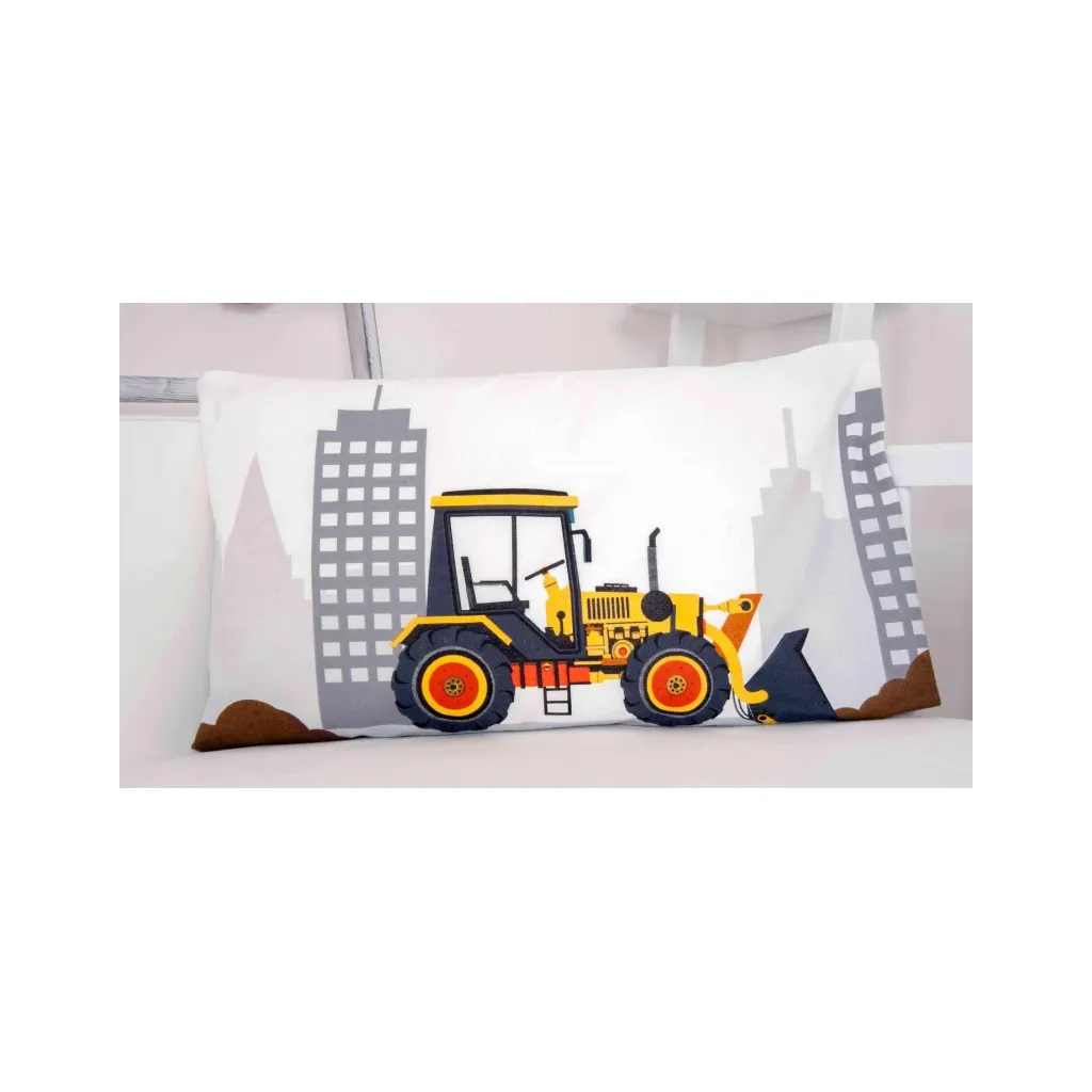 HERDING Detské flanelové obliečky do postieľky STAVBA, 100/135+40/60