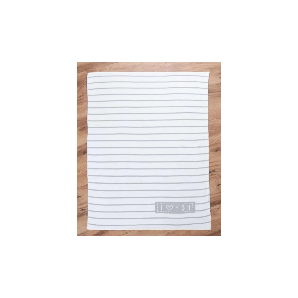 HERDING BIO (GOTS) Dětská pletená deka 75/100cm I LOVE YOU