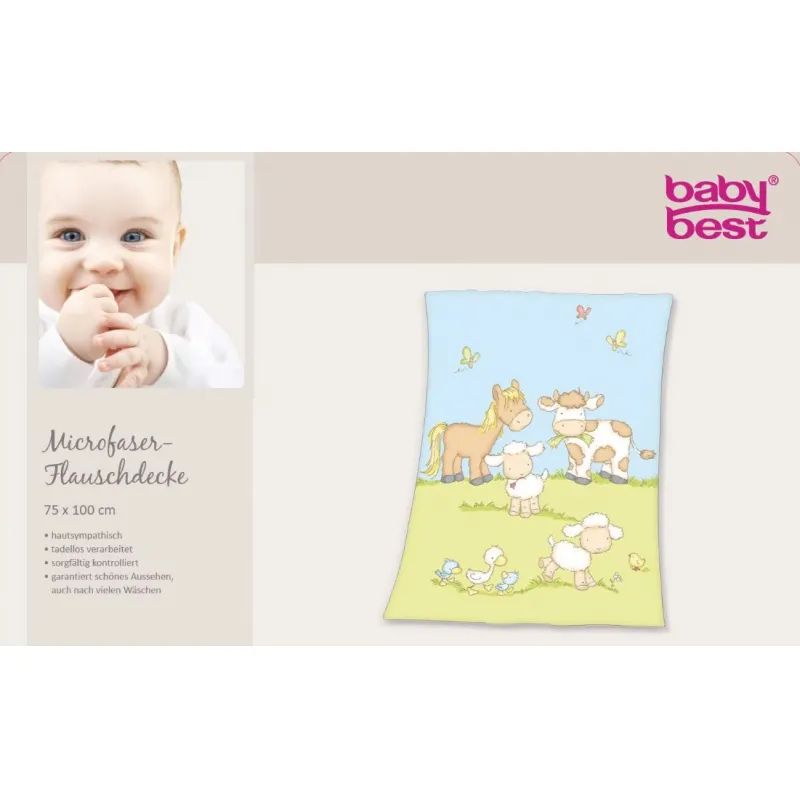 HERDING Baby supersoft flísová deka 75/110cm FARMA HERDING Baby supersoft flísová deka 75/110cm FARMA
