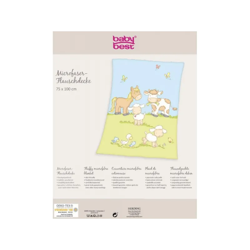 HERDING Baby supersoft flísová deka 75/110cm FARMA HERDING Baby supersoft flísová deka 75/110cm FARMA