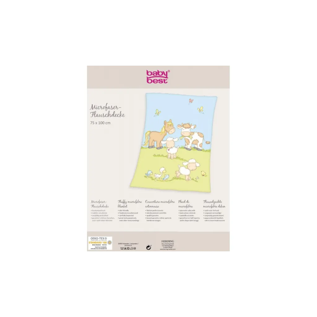 Baby supersoft flísová deka 75/110cm Herding FARMA